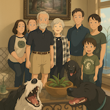 Ghibli anime transformation for David K.'s family